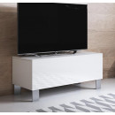 meuble-tv-luke-h1-100x30-pieds-aluminiumblanc