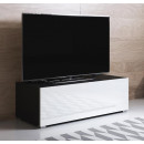 meuble-tv-luke-h1-100x30-pieds-noir-blanc