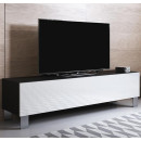 meuble-tv-luke-h2-160x30-pieds-aluminium-noir-blanc