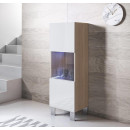 meuble-tv-luke-v3-40x126-pieds-aluminium-sonoma-blanc