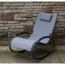 Tumbona wave Rocker - Aluminum - Grey on Matte Black