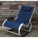 Tumbona wave Rocker - Aluminum - Navy on Matte White