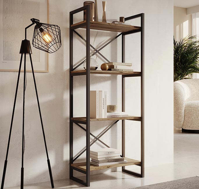 Étagère modèle Factory E1 (55 cm) en couleur pin