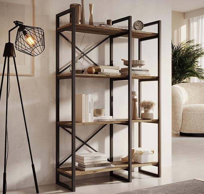 Étagère modèle Factory E2 (87,5 cm) en couleur pin