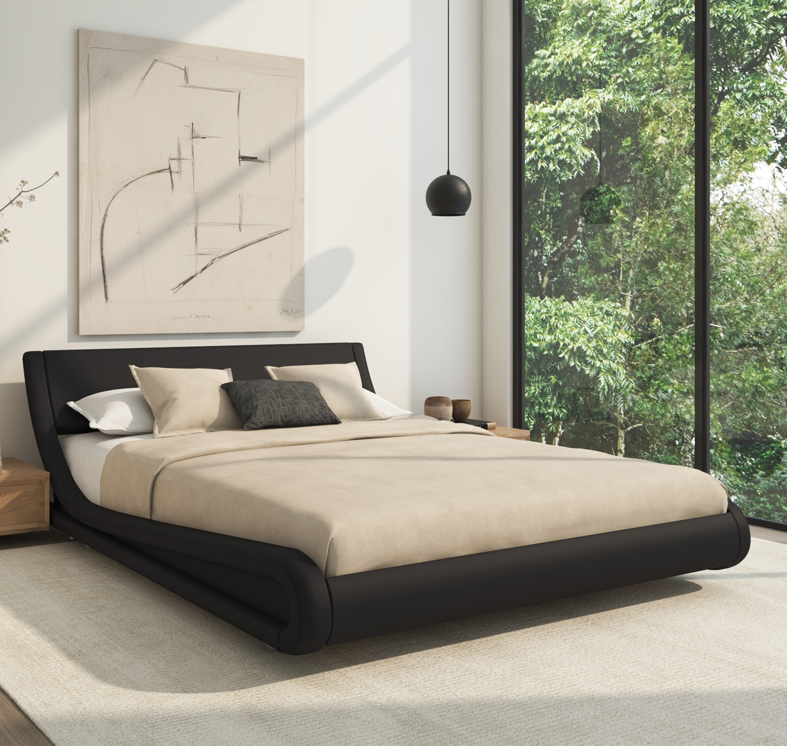 Lit double Alessia Noir