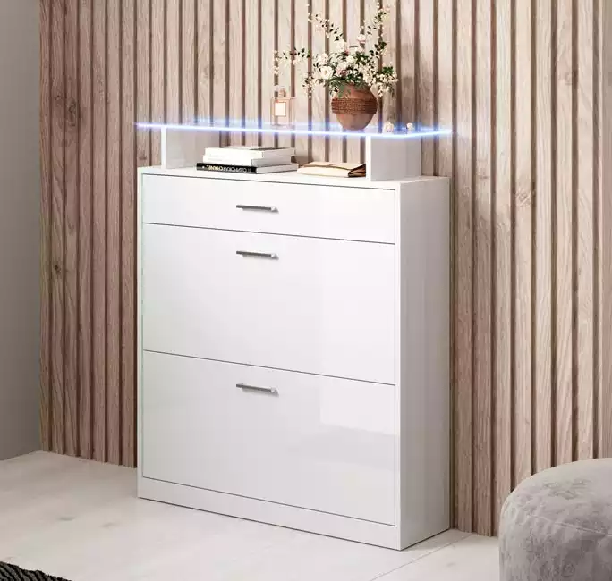 Meuble d’entrée à chaussures Blanc Mod Paola