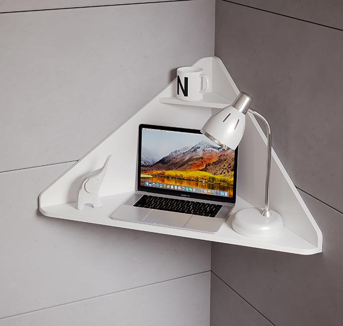 Table de bureau Zen en blanc